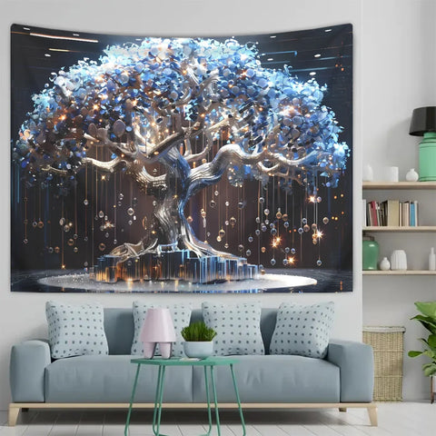 Life Tree tapestry, Mysterious Magic Wishing Tree tapestry, Bedroom, Living Room, Home Decoration Art Wall Hanging